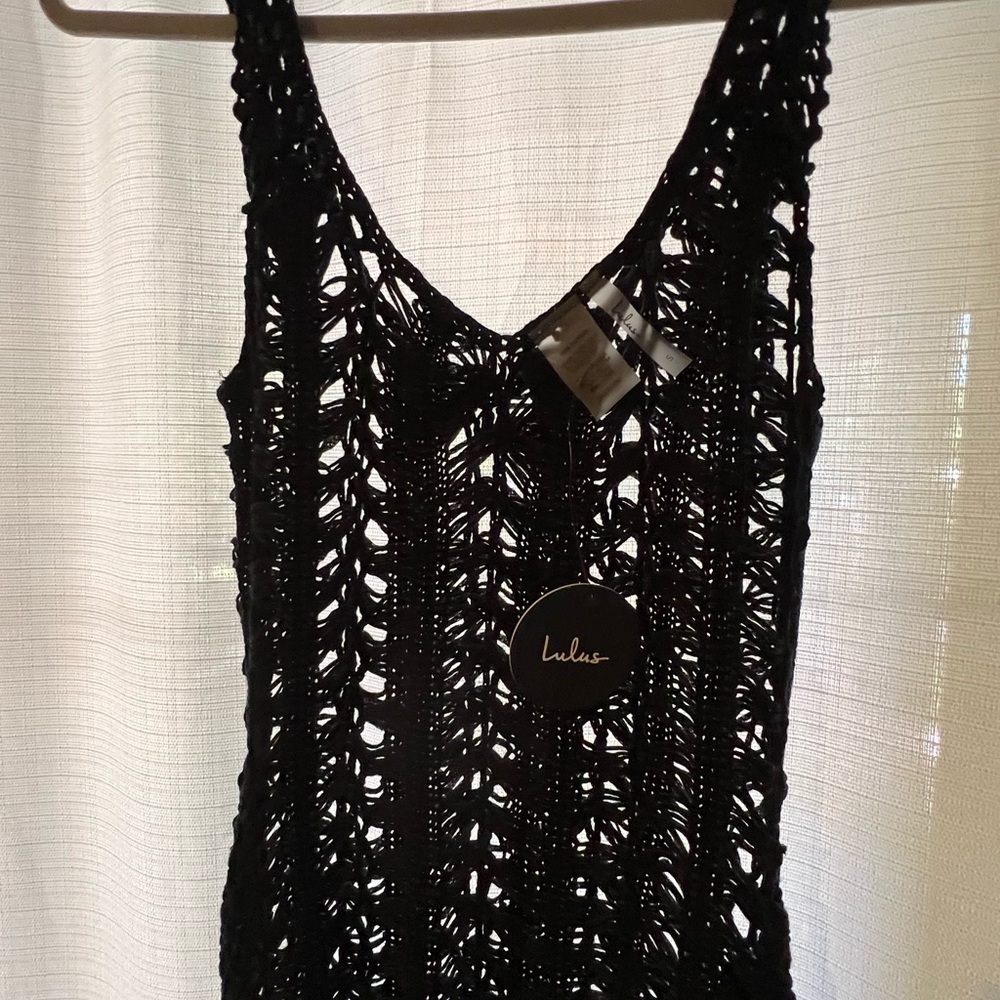 Lulus Crochet Beach Coverup Maxi Dress